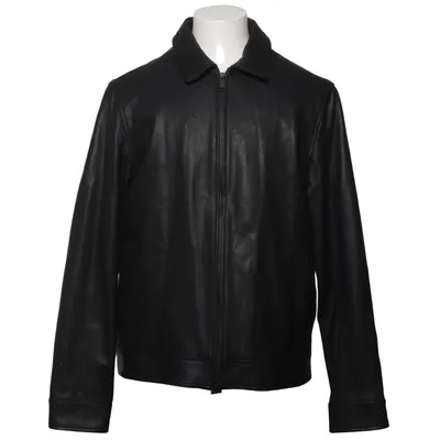 Leren jack (Zwart) van Dressmann Leer, Polyester, Viscose