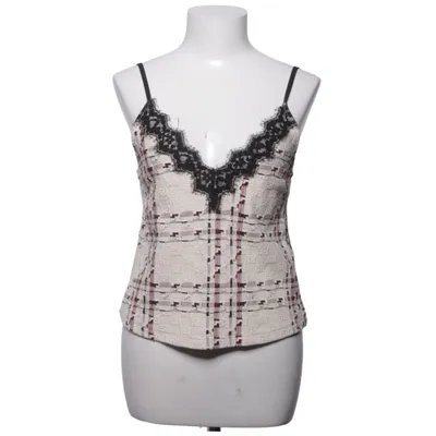 Crop top (White, Multicolored) from Zara Woman Cotton, Polyester