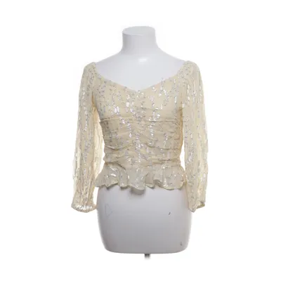 Blouse (Beige, Silver) from Valerie Cotton, Viscose
