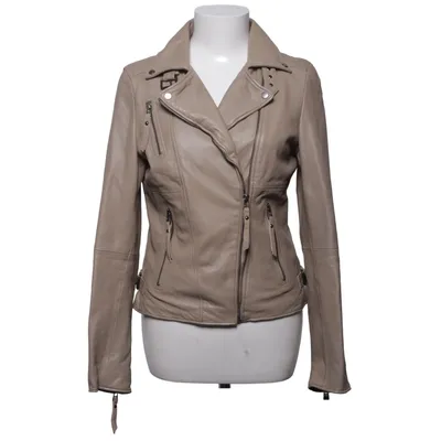 Biker jacket (Beige) from Cigno Nero Leather, Polyester