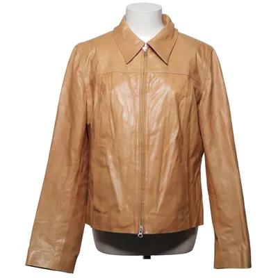 Läderjacka (Beige) från Hennes Collection Skinn, Polyester