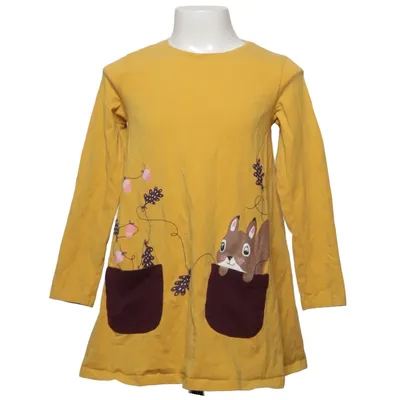 Klänning (Gul, Flerfärgad) från Lindex Kids Bomull, Elastan