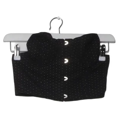 Crop top (Zwart, Wit) van Hours Polyester, Viscose