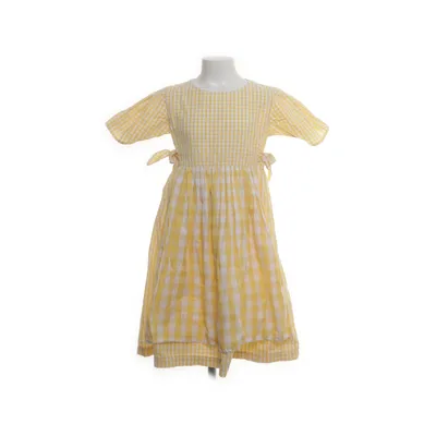 Dress (Yellow, White) from Lindex Kids Cotton