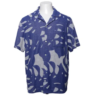 Kortærmet skjorte (Blå, Hvid) fra H&M Man Bomuld, Polyester