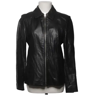 Leather jacket (Black) from Linea Pelle Leather, Viscose