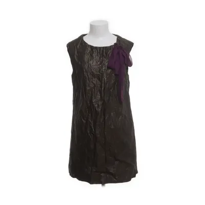 Klänning (Brun) från Sisley Metallfiber, Polyester, Silke