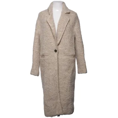 Coat (Beige) from Mango Suit Acrylic, Alpaca wool, Cotton, Linen, Mohair, Polyester, Viscose