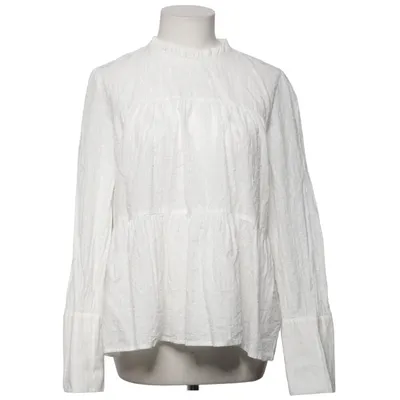 Blouse (Blanc) de Nümph Coton, Fibre métallique