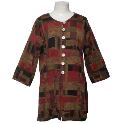 Cardigan (Rød, Brun, Flerfarvet) fra Anna Modeller Bomuld, Polyester