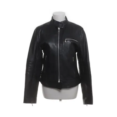 Leather jacket (Black) from Gipsy by Mauritius Polyester, Leather
