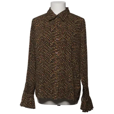 Blouse (Brown, Green, Beige) from Dressbarn Elastane, Polyester