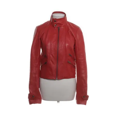 Leather jacket (Brown) from VILA Clothes Polyester, Leather