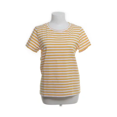 T-shirt (Gul, Hvid) fra Minimum Bomuld, Elastan