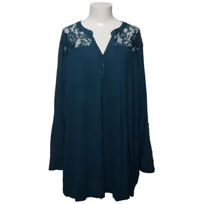 Blouse (Vert pétrole) de Janina Curved Élasthane, Polyamide, Viscose