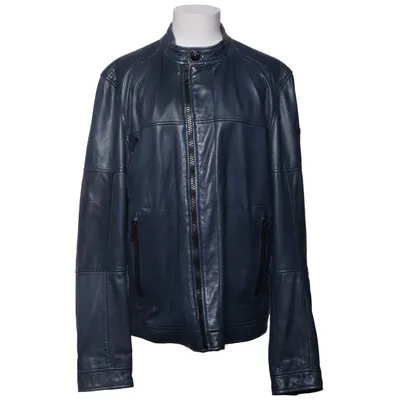 Leather jacket (Blue) from Strellson Leather, Polyester