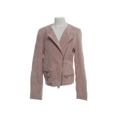 Leren jack (Lila) van Mango Leer, Polyester, Katoen