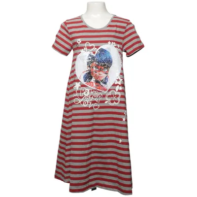 Klänning (Röd, Grå, Vit) från Miraculous Bomull, Polyester