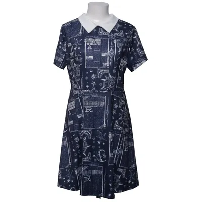 Dress (Blue, White) from Romwe Polyester