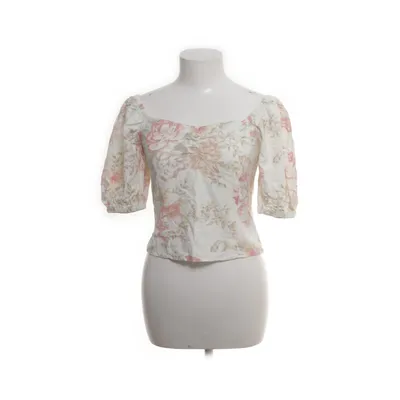 Blouse (White, Multicolored) from H&M Linen, Viscose