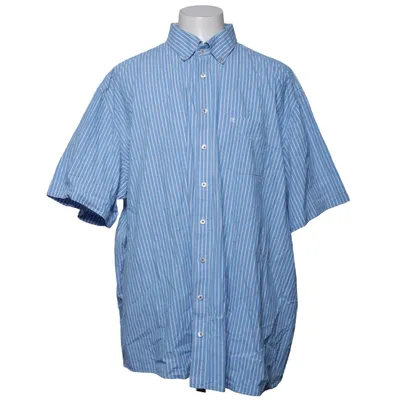 Short sleeve shirt (Blue, White) from Casamoda Cotton