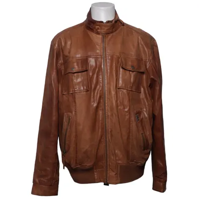 Leather jacket (Brown) from Mauritius Leather, Nylon, Polyester