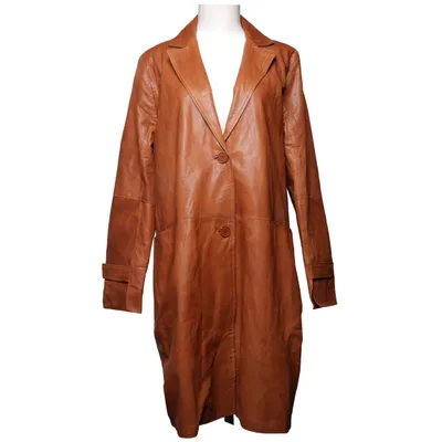 Ledermantel (Braun) von Cigno Nero Leder, Polyester