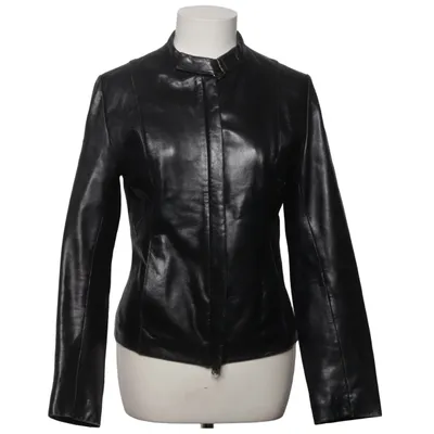 Leather jacket (Black) from Mauritius Leather, Polyester