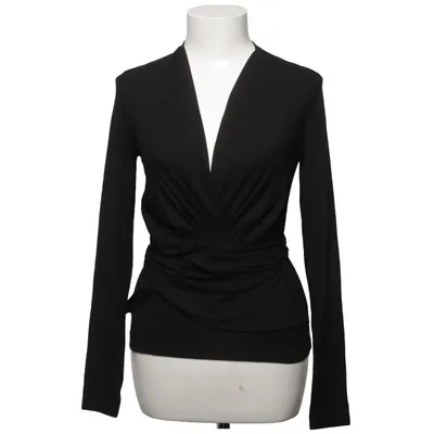 Wikkelblouse (Zwart) van St Emile Elastaan, Viscose