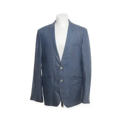 Blazer (Blue) from Gianni Feraud Cotton, Linen, Polyester