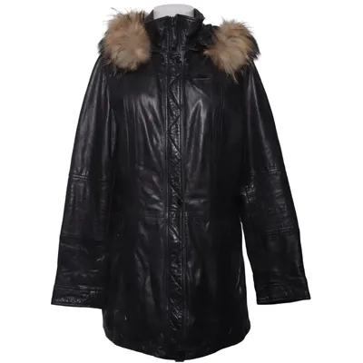 Leather coat (Black) from Molltan Leather, Polyester