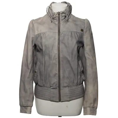 Læderjakke (Grå) fra Pepe Jeans London Bomuld, Læder, Polyester