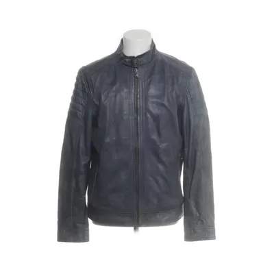 Leather jacket (Blue) from David Moore Leather, Acrylic, Polyester