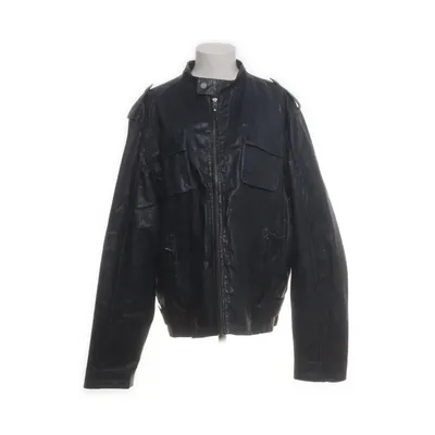 Læderjakke (Blå) fra Gipsy Bomuld, Polyester, Læder