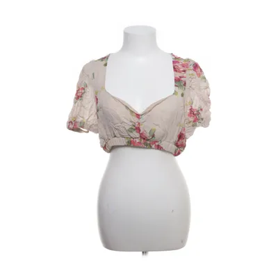 Crop top (Beige, Meerkleurig) van Zara Woman Polyester, Viscose