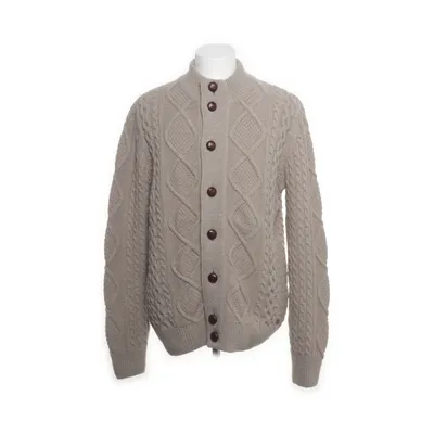 Cardigan (Beige) from Barbour Leather, Wool