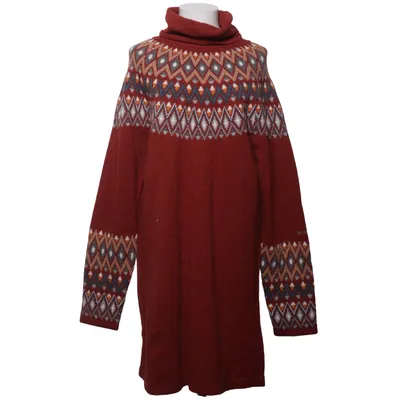 Turtleneck dress (Red, Multicolored) from Skhoop Nylon, Wool