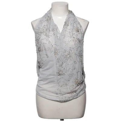 Halter neck top (Silver) from Zara Elastane, Polyamide
