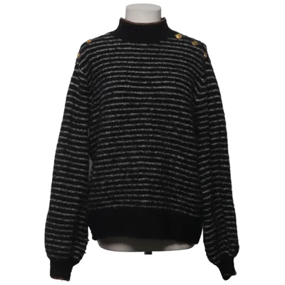 Sweater (Sort, Hvid) fra Levate Alpacauld, Elastan, Metallfiber, Polyamid
