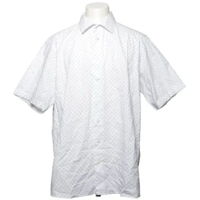 Korte mouwen shirt (Wit, Blauw) van Aldo Colitti Katoen