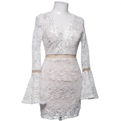 Cocktail dress (White, Beige) from Love Triangle Polyester