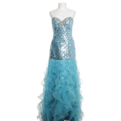 Evening gown (Blue, Multicolored) from Mori Lee Polyester