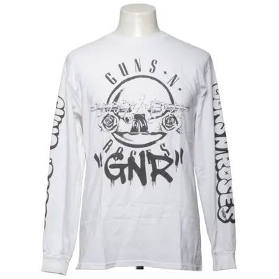 Långärmad t-shirt (Vit, Svart) från Guns n' Roses Bomull