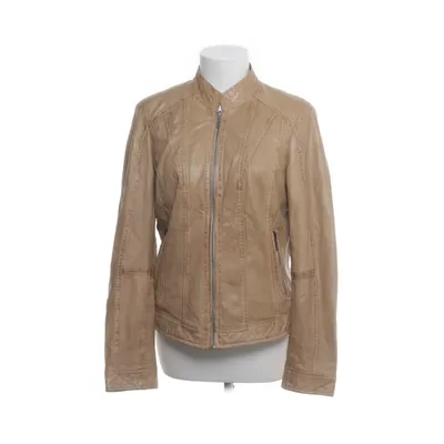 Leather jacket (Beige) from Manguun Leather, Polyester