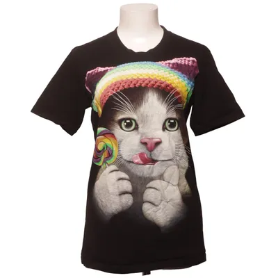 T-shirt (Zwart, Meerkleurig) van Rock Eagle Katoen