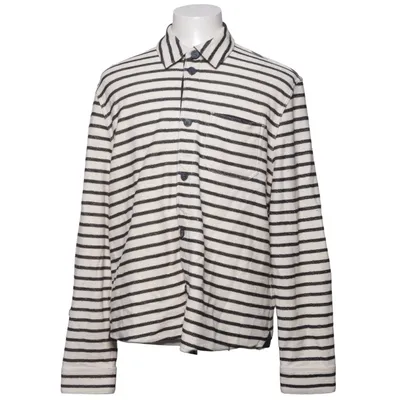 Langærmet t-shirt (Hvid, Sort) fra Morris Tailoring Bomuld