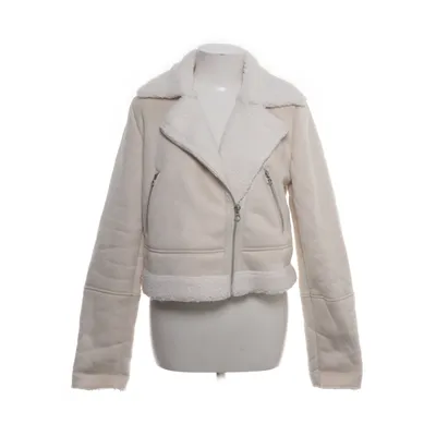 Shearling jas (Wit) van Stradivarius Polyester
