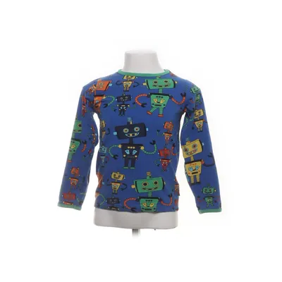 Långärmad t-shirt (Blå, Flerfärgad) från Småfolk Elastan, Ekologisk bomull