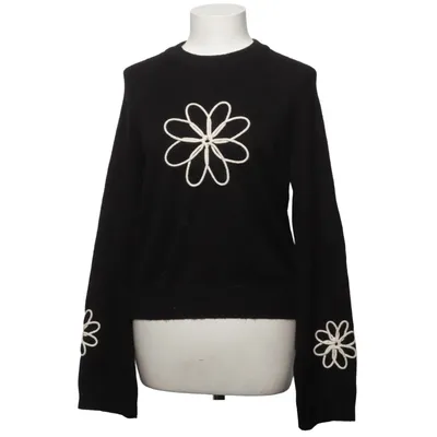 Sweater (Sort, Hvid) fra Object Polyamid, Genanvendt polyester, Viscose