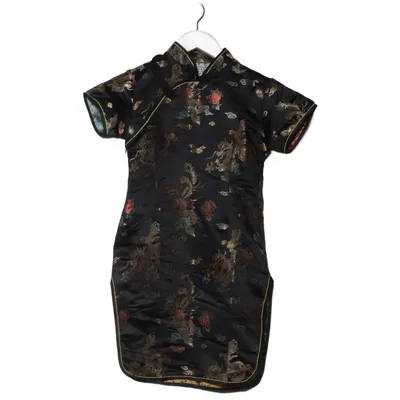 Cheongsam (Noir, Multicolore) de Menglu